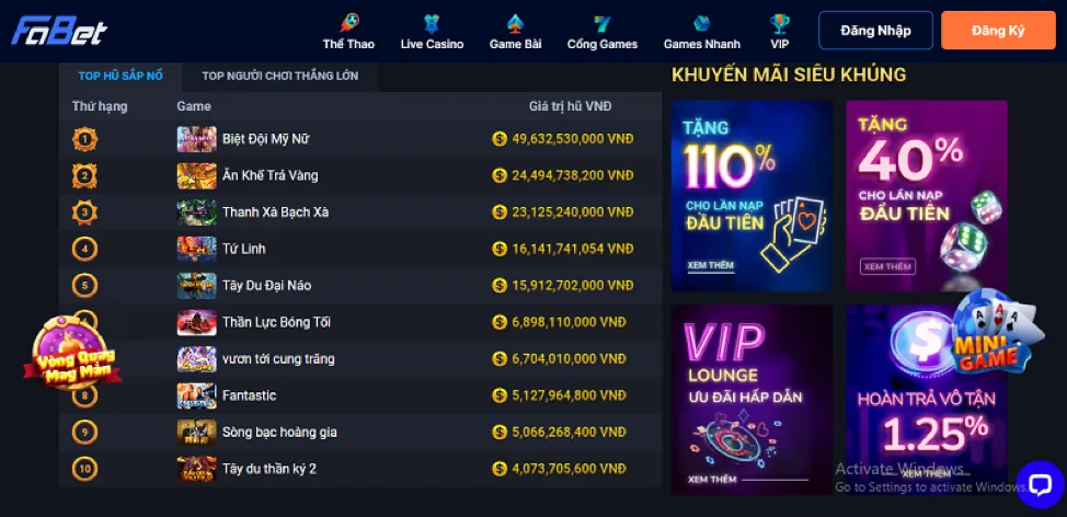 Chương trình VIP và đặc quyền tại 99vn